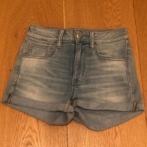 American Eagle light denim shorts